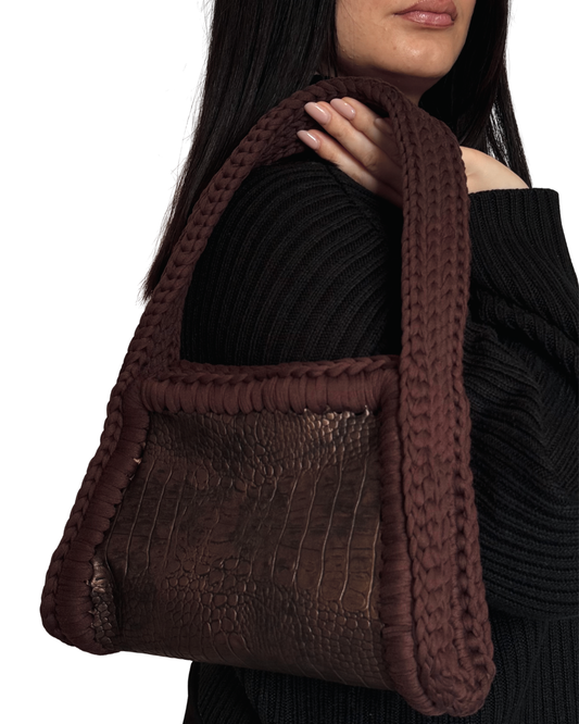 Circe Mini Coccodrillo Marrone