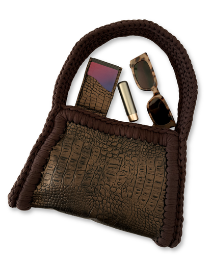 Circe Mini Coccodrillo Marrone